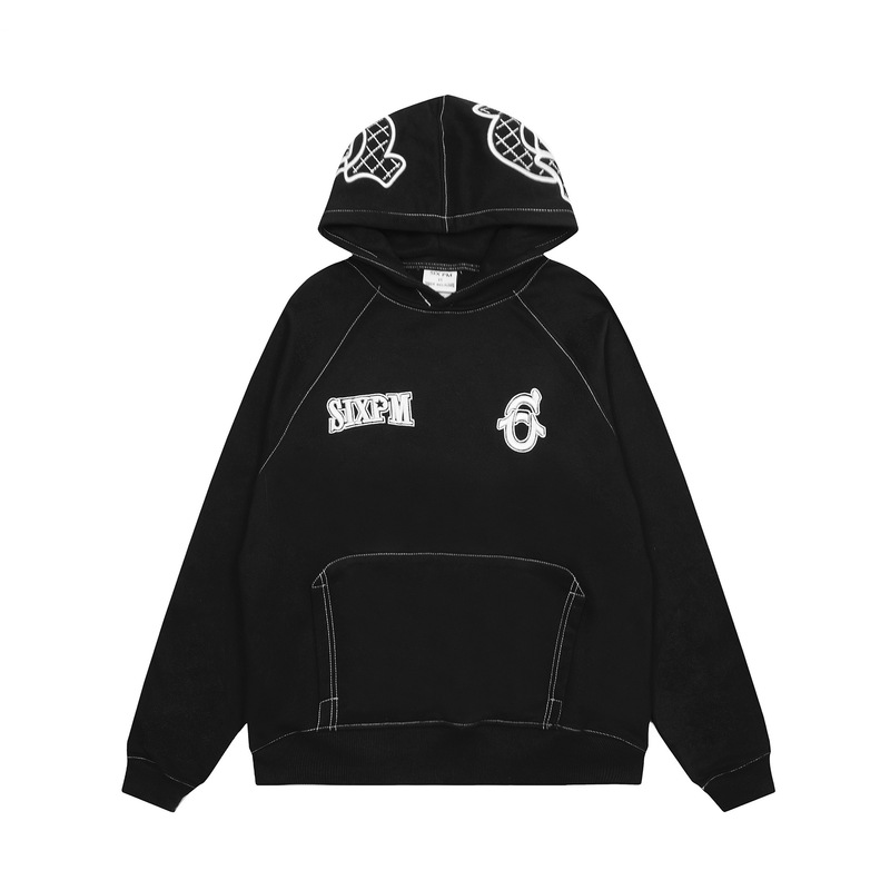 central cee同款6PM Tracksuit刺绣连帽卫衣欧美嘻哈宽松运动外套|undefined