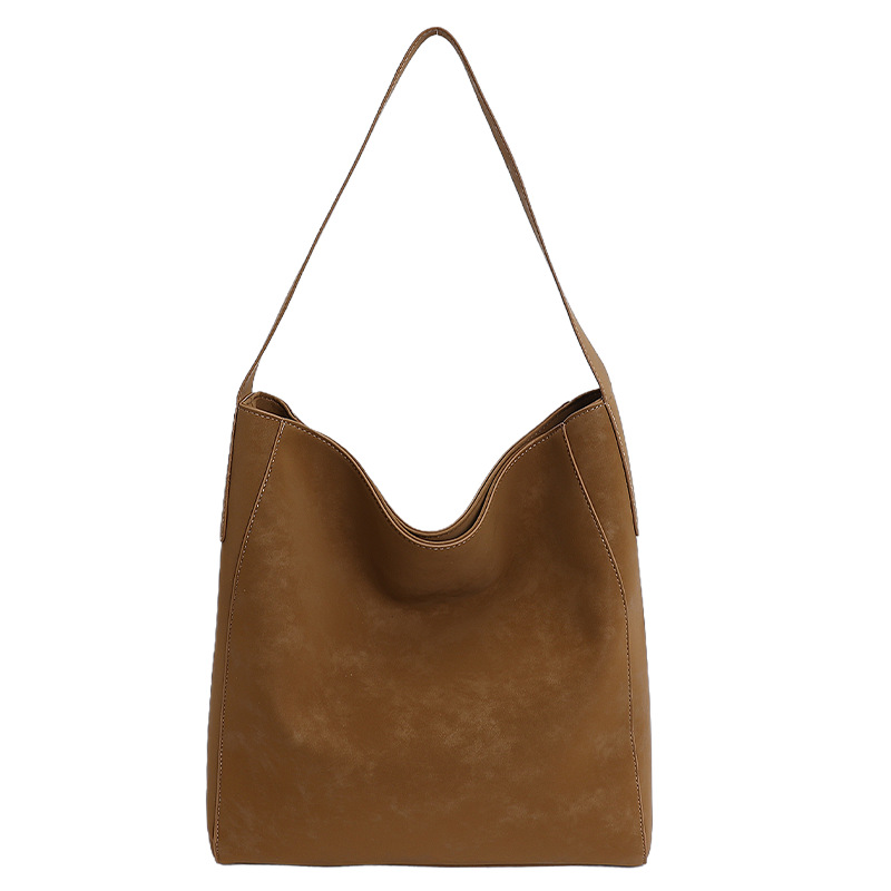 Cross-border 2025 otoño y invierno nuevo retro bolso de braza alta sensación de viaje de gran capacidad bolso de cubo de viaje de mujer bolso de hombro