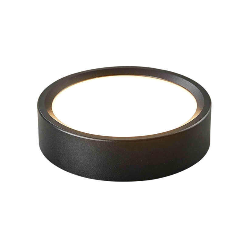 Led Downlight negro redondo techo nórdico sala de estar dormitorio pasillo porche sin agujero lámpara de cables