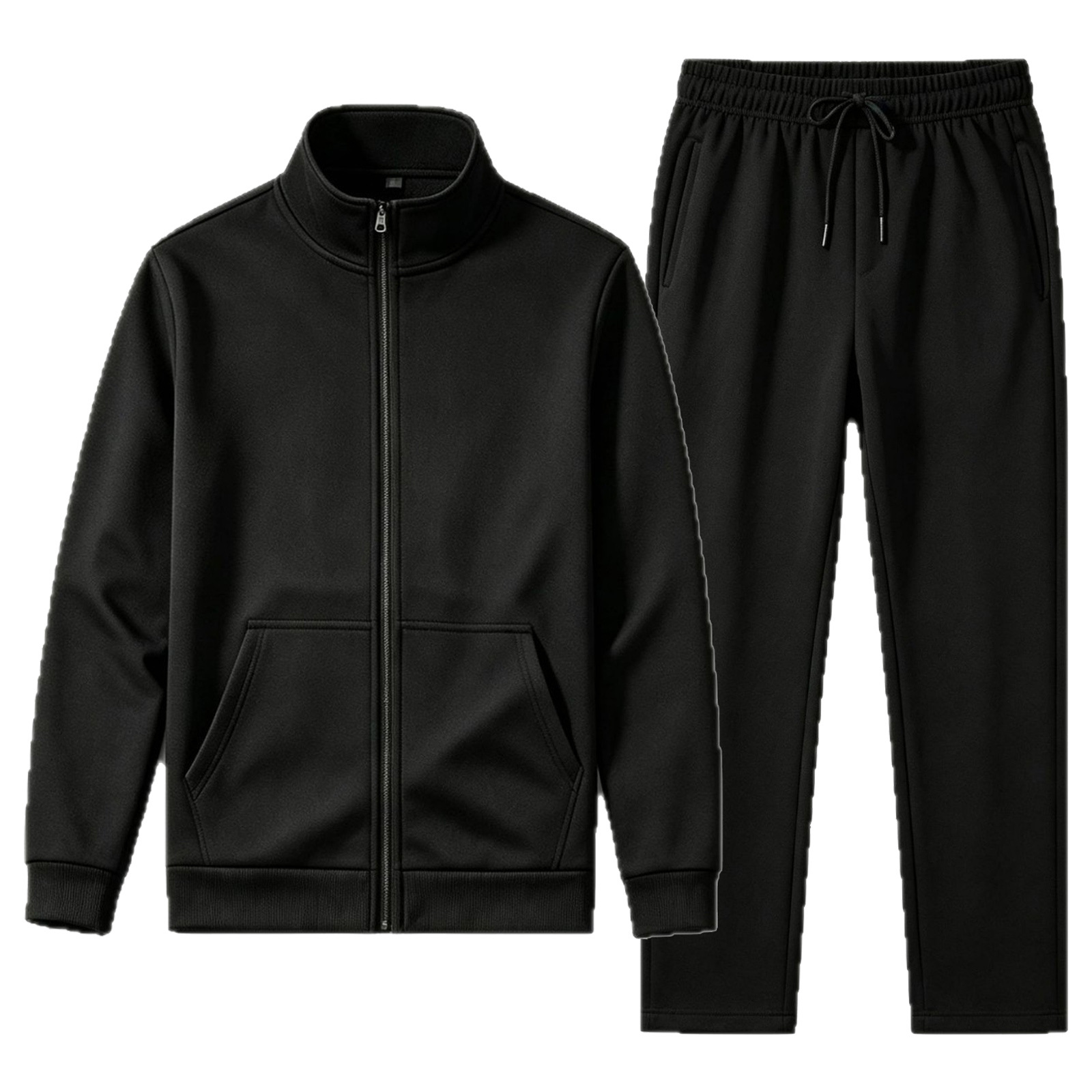 Trajes deportivos de color sólido transfronterizos de primavera y otoño para hombres grandes sueltos comercio exterior para correr trajes casuales para hombres pantalones abiertos