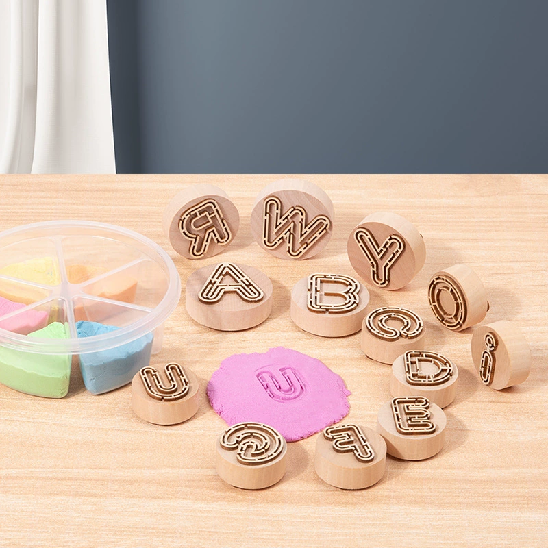 Деревянная пластиковая печать ребенка, но это misinterpret. Wait: The input: "Children's wooden seal, cognitive smart toy with letters, DIY, 36, English letters, early education"