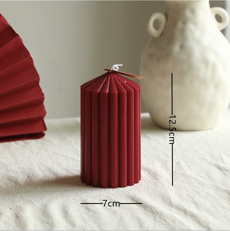 Vela aromática de cera de soja retro francesa color borgoña, vela romántica para bodas, decoración para el hogar, portavelas, venta al por mayor por pieza