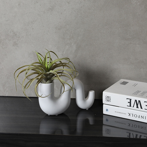 Simple Nordic black and white ceramic vase ornaments ins style living room flower arrangement dried flowers home soft decorations wholesale