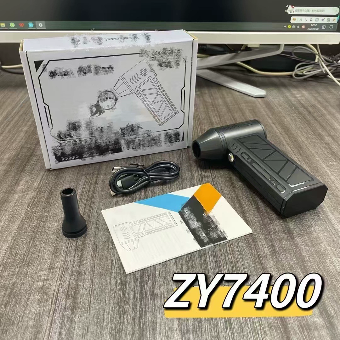 Портативный беспроводной мини-фен для удаления пыли ZY7400 с высокоскоростным бесщеточным турбовентилятором для использования на открытом воздухе