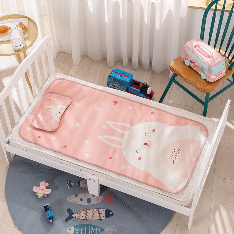 Nestera de dibujos animados para bebés, almohada de seda de hielo para bebés recién nacidos, cama de cuna para niños transpirable al por mayor
