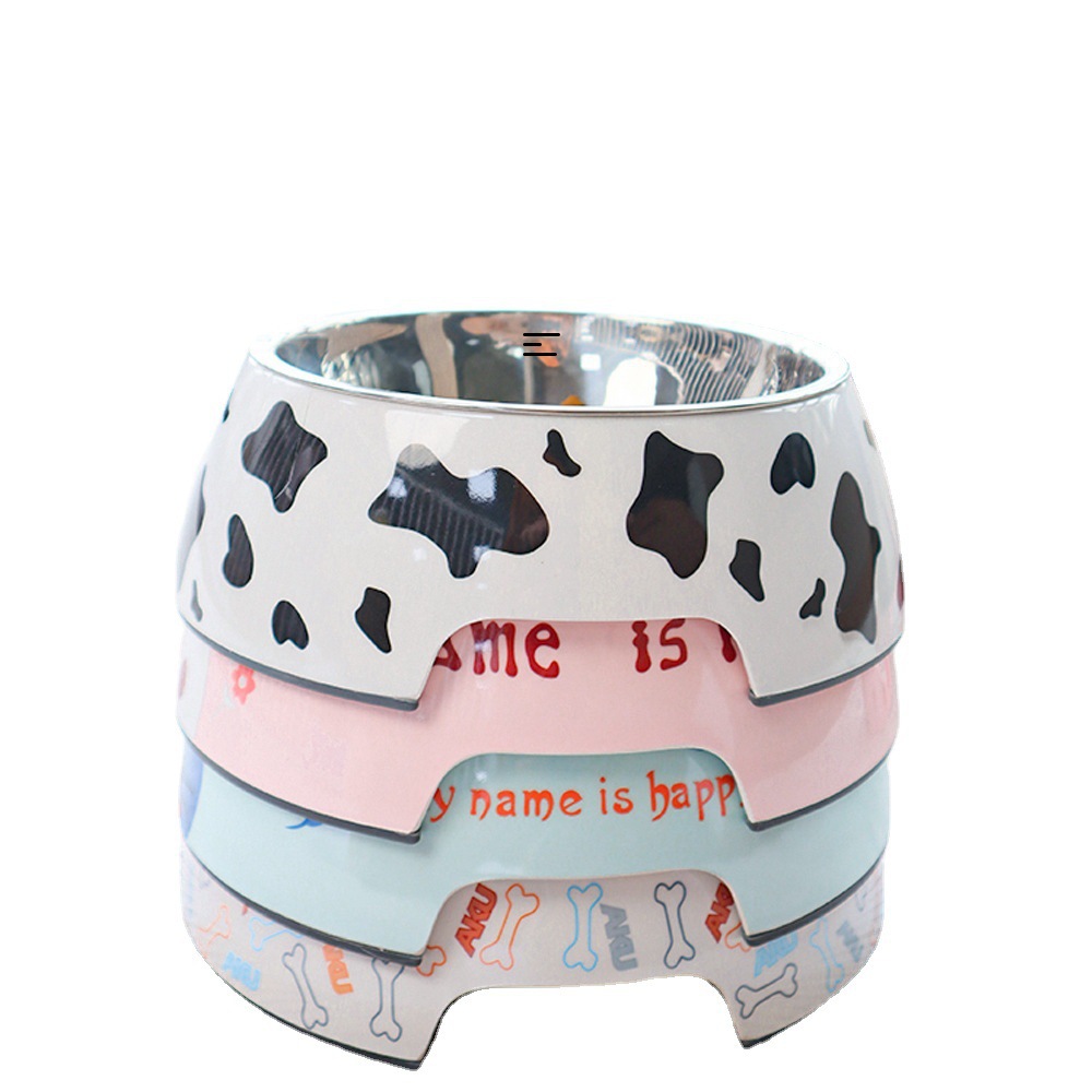 Maceta de comida para perros de doble capa, tazón de comida para gatos de acero inoxidable, tazón de comida para gatos para evitar volcar el tazón de agua para perros, tazón de comida para mascotas para perros grandes