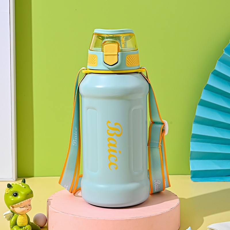 Taza de tamaño grande 304 taza de aislamiento térmico para hombres y mujeres de alta capacidad de taza de aislamiento térmico portátil de paja de taza de agua