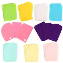 蛋糕奶油刮板三件套 蛋糕花边刮板疏面团切刀 烘焙刮板工具