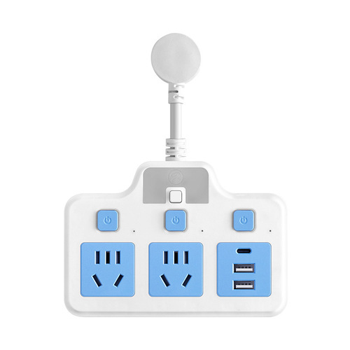 Conversion socket multi-hole with USB night light independent switch socket one-turn multi-function home office power strip