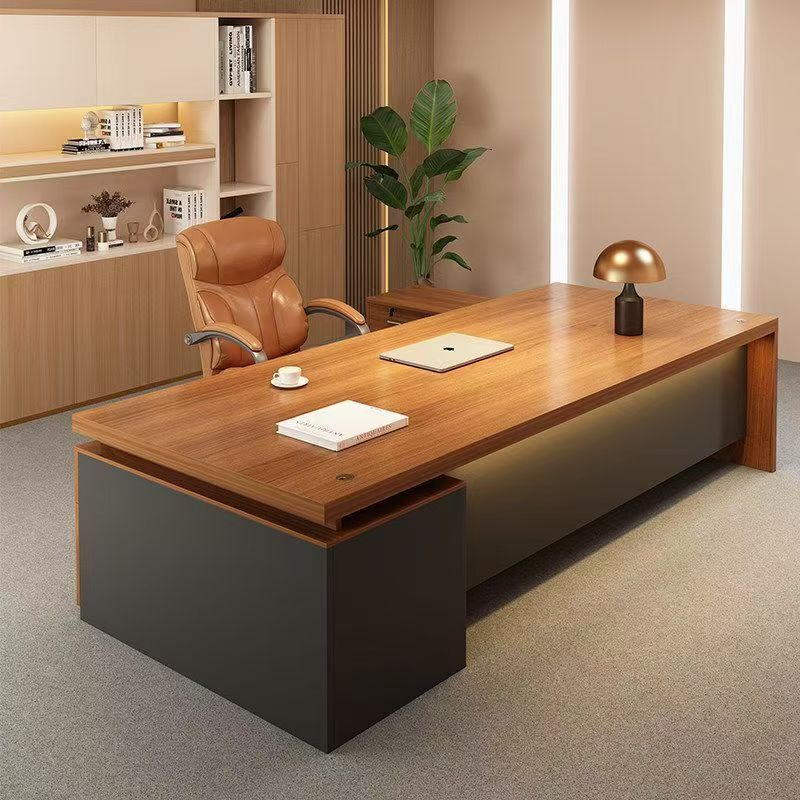 Office desk, executive desk, office desk and chair set, simple and modern design, employee workstation, single-person desktop computer desk, manager's desk Office desk, executive desk, office desk and chair set, simple and modern design, employee workstation, single-person desktop computer desk, manager's desk
