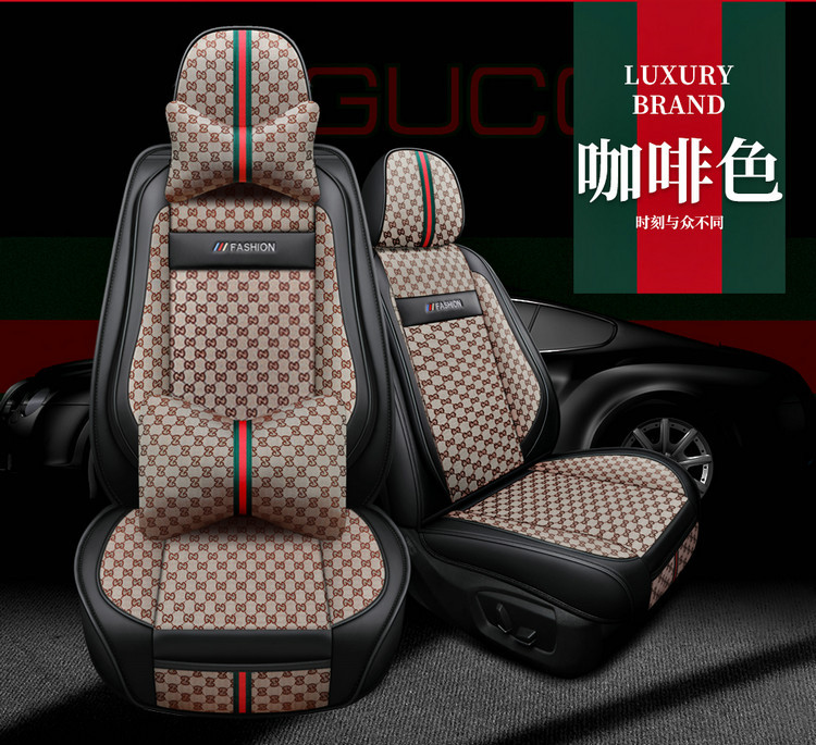 Manufacturer Wholesale Car Seat Covers, Full Coverage, Cool Leather and Linen Combination, Universal for All Seasons, Seat Cushion Covers for Small Cars with Five Seats