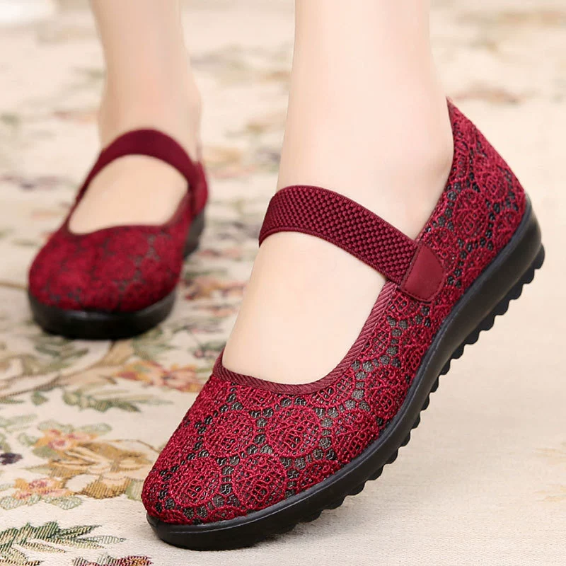 Slip-ons, summer footwear, shoes, sandals for mother