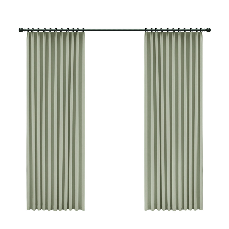 Nueva tecnología de sombreado completo, tela para cortinas de lino y algodón, protección solar física, rejilla de oro negro, cortinas Shaoxing Keqiao, productos terminados al por mayor