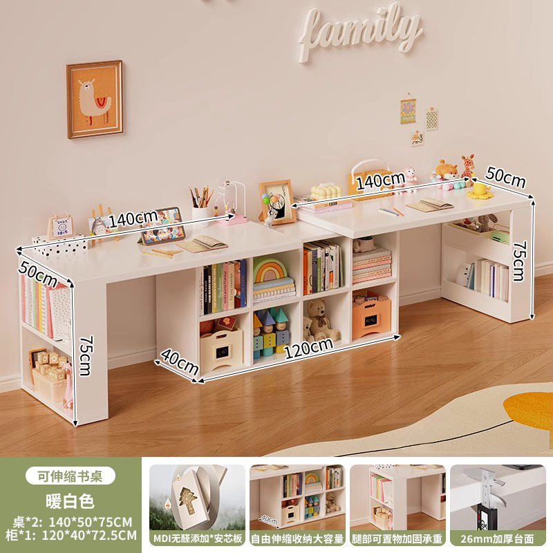 Escritorio de madera maciza para niños