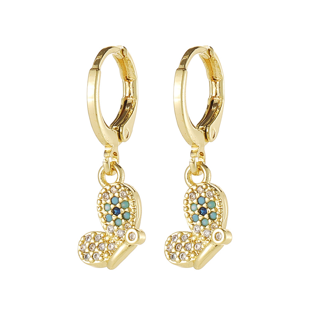 4g Weight Zircon Inlay Material Drop Earrings Classification Daily Occasion Copper Material Devil'S Eye, Moon, Fish Bone Pattern Women'S Gender Inlay Design Fashion Style Fashion Devil's Eye Moon Fish Bone Copper Drop Earrings Inlay Zircon Copper Earrings 17
