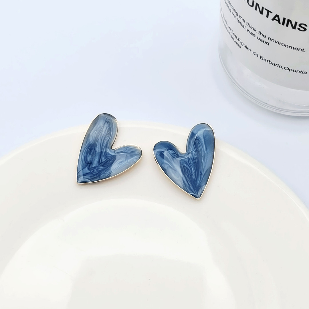 Ear Studs Classification 1 Pair Simple Style Heart Shape Alloy Ear Studs