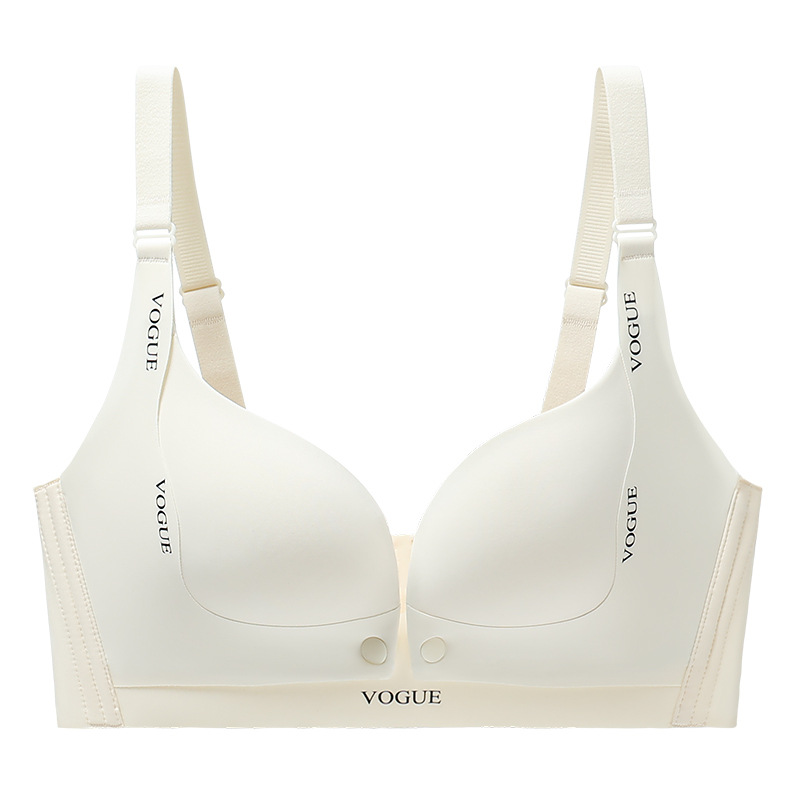 女性用の薄いシームレスマタニティブラ、プッシュアップ、ノンワイヤー、快適な授乳ブラ、妊娠中の固定カップ
