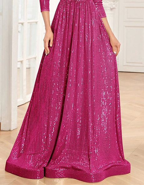 Temperamento de comercio exterior europeo y americano vestido de mangas de siete partes, vestido de damas de honor, vestido de banquete delgado y delgado.