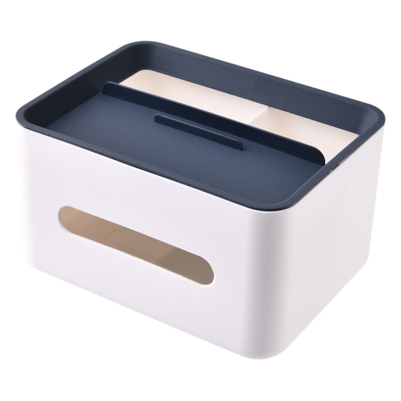 Caja de dibujo Caja de almacenamiento de escritorio de sala de estar Caja de almacenamiento multifuncional de gran capacidad creativa para baño Caja de pañuelos de plástico al por mayor