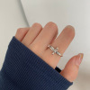 One size brand ring, silver 925 sample, internet celebrity, on index finger