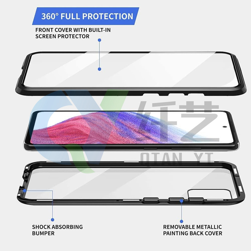 OPPO Reno14F 両面ガラス携帯電話ケース A58 マグネティックキング A96 メタル磁気オールインクルーシブ保証に適用|undefined