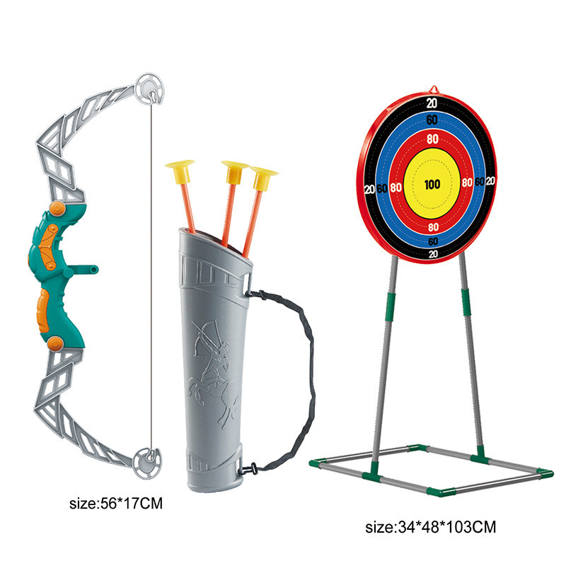 Los juguetes de arco y flecha para niños transfronterizos se adaptan al objetivo móvil para niños y niñas que disparan tiro con arco juguetes deportivos para interiores y exteriores
