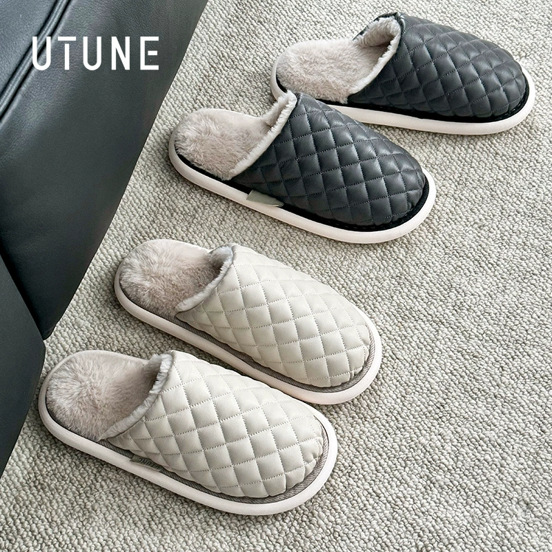 Ветрозащитные и водоотталкивающие стеганые хлопковые тапочки для женщин, осенне-зимние, домашние тапочки для пар, для использования в помещении, на деревянном полу, мужские тапочки