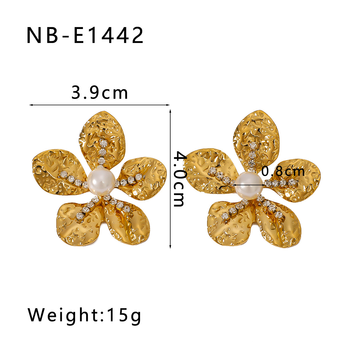 304 Stainless Steel Material 1 Pair IG Style Simple Style Flower Butterfly Bow Knot Plating 304 Stainless Steel Drop Earrings Ear Studs