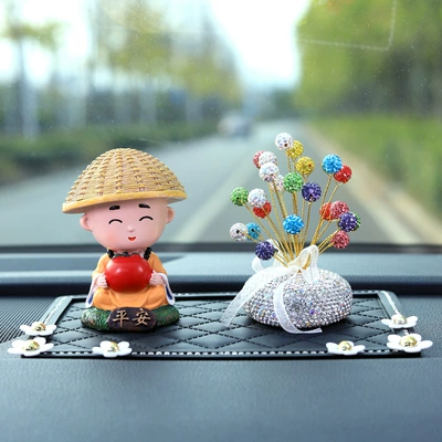 a Safe Journey, Shake Your: Car ornaments - multiple-options-available-see-details-page-peaceful-monk-colorful-aromatherapy-gypsophila-daisy-flower-diamond-cushion-free-traceless-stickers