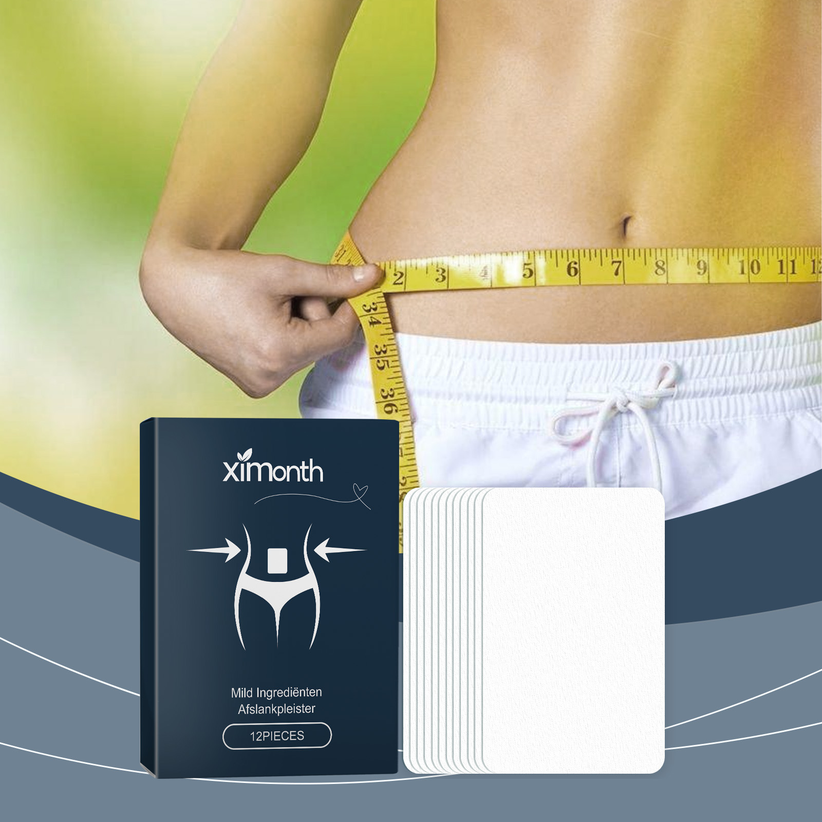 XIMONTH Body Care Patch Shaping Show Figure Curved Lazy Arm Abdominal Skin Belly Button Patch