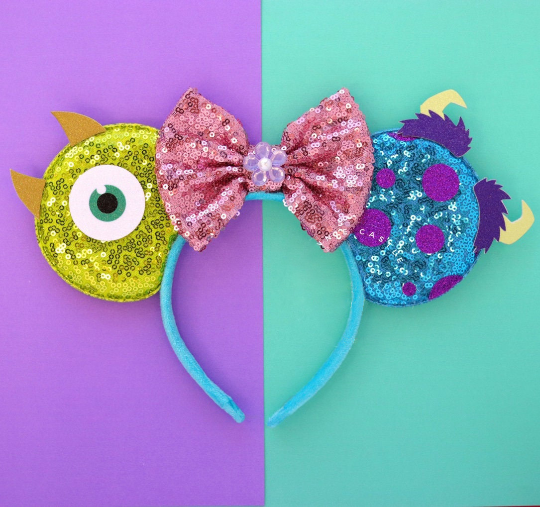 Cute Funny Devil's Eye Bow Knot Cloth Sequins Hair Band display picture 3