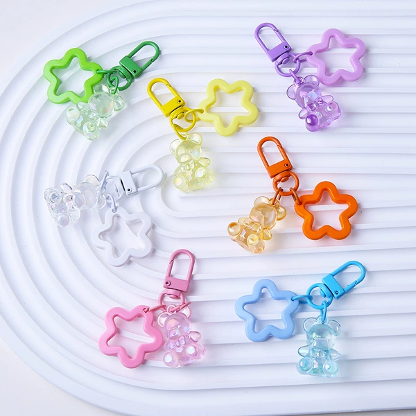 Mixed color bears+door buckle+pentagram