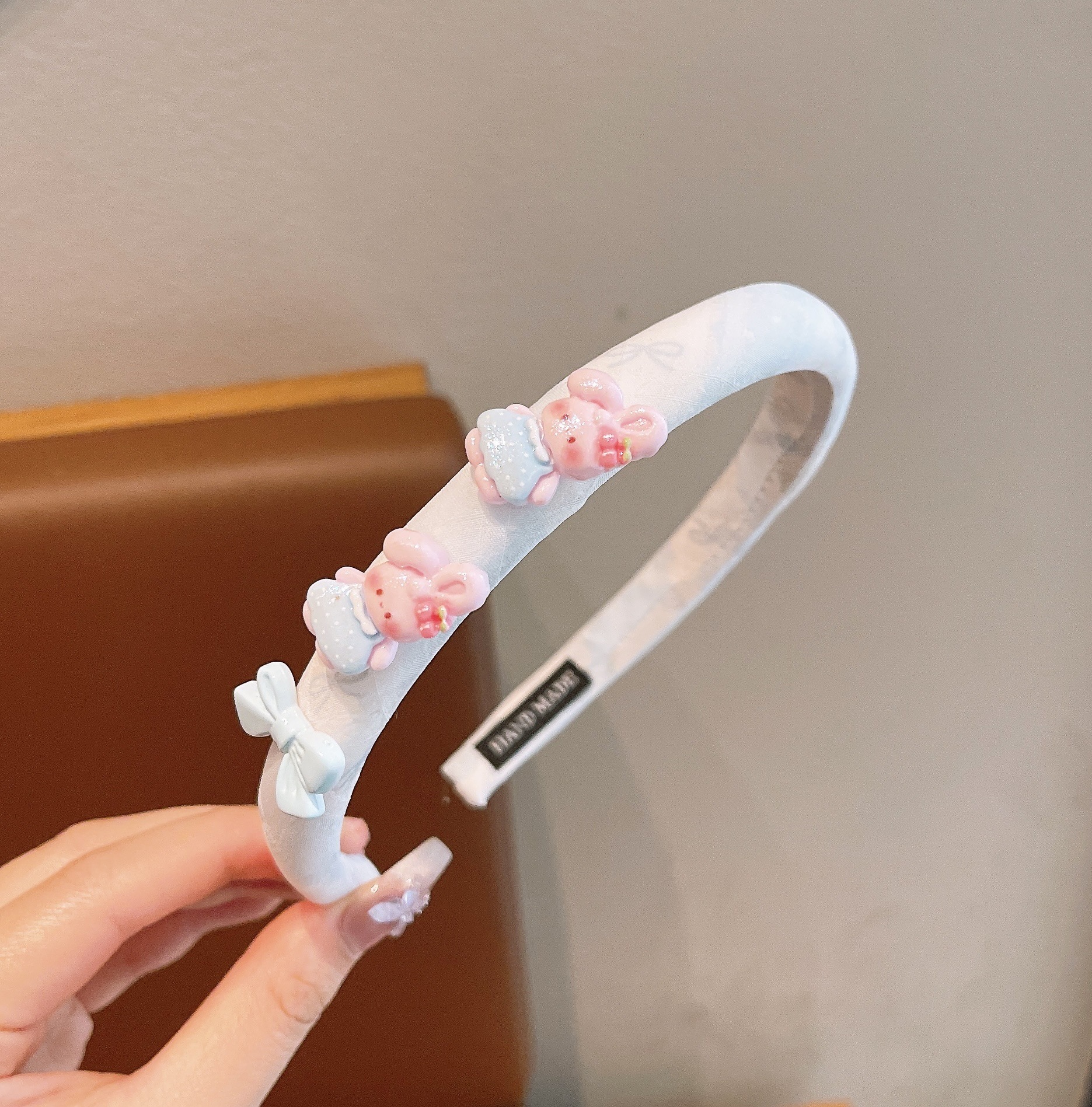 Conejo niño esponja banda de cabello 2026 nueva linda niña acabado de cabello roto artefacto no estrangulación banda de cabello tocado