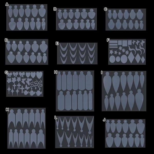 Cross-border popular nail Crystal Nail film mold frosted-free non-paper holder extension glue 12 pieces nail mold French stickers wholesale