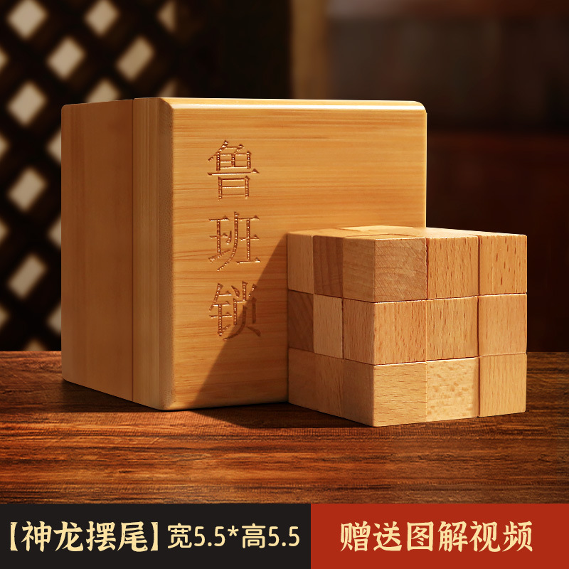 Luban Lock Kongming Lock Juego completo de bloques de construcción de espiga y espiga Juguetes educativos para niños de 8-12 años de edad, quema de cerebro intelectual 10