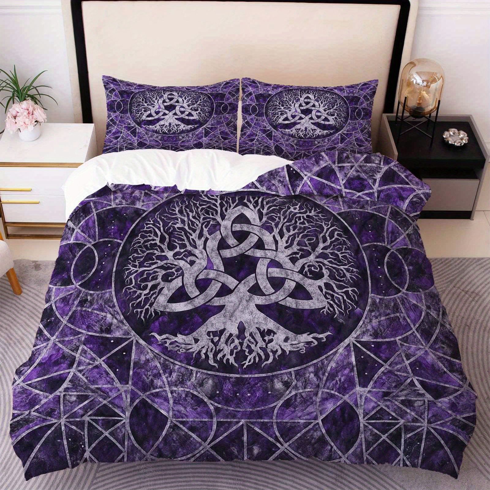 TEMU / JIT Fantasía Celtic Nudo Life Tree Moist Print Digital Kit de colcha de tela para el hogar