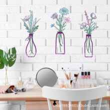 跨境工艺品金属花瓶花卉客厅装饰摆件极简金属家居挂件工艺装饰品