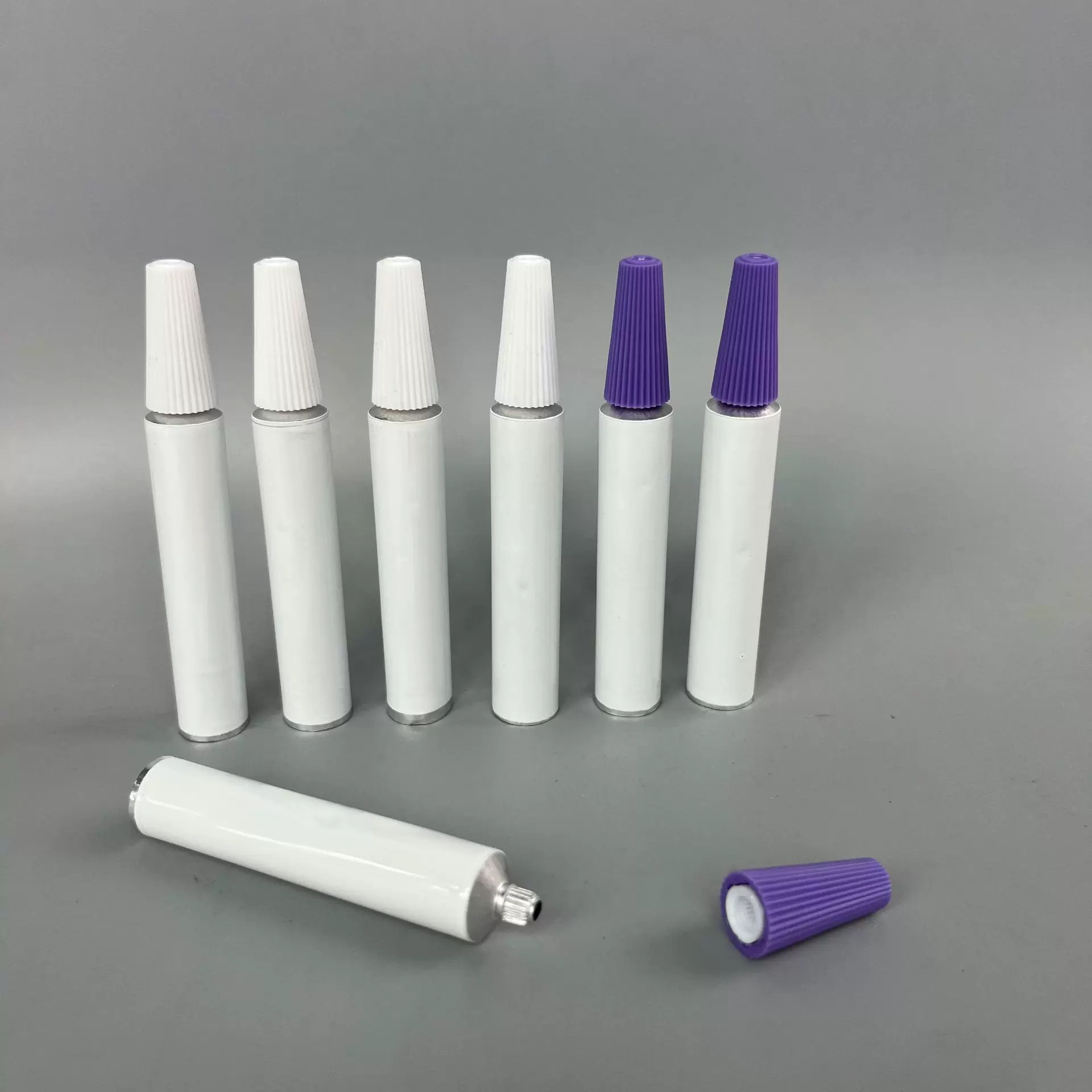 加工定制2ML3ML金属铝管包装 尖嘴药膏纯铝软管 牙科材料填充管