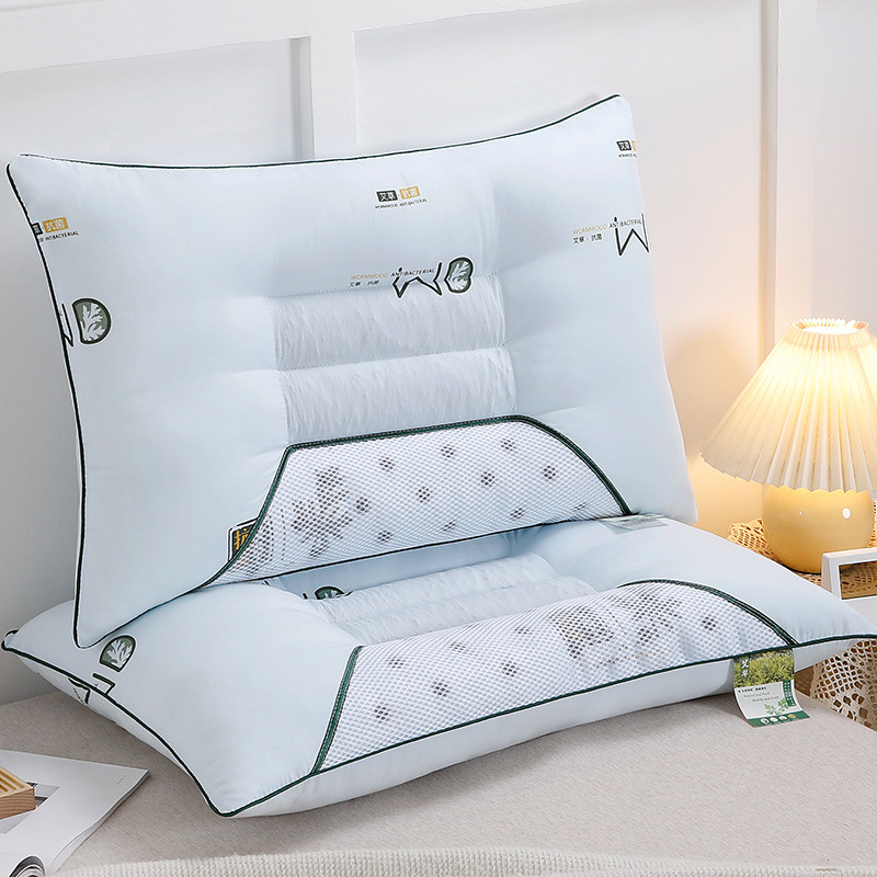 代发新款艾草决明子磁疗枕 3D分区草本枕芯艾香护颈定型枕头源头