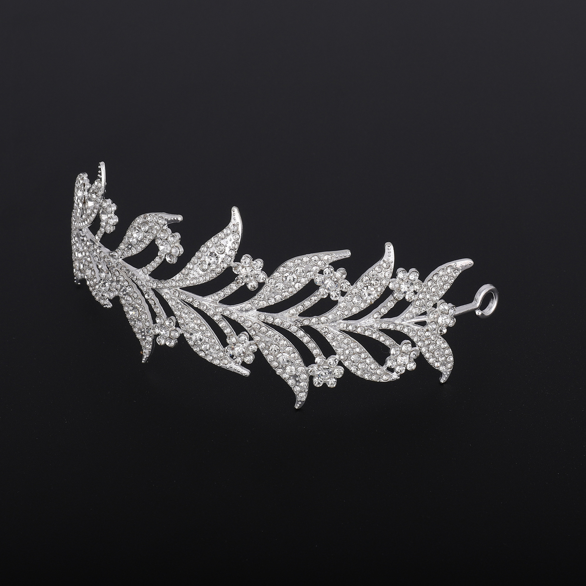 Grensoverschrijdende Europese en Amerikaanse mode haarband van legering in de vorm van een blad, bruidskroon, hoofddeksel, haaraccessoire_voghion.com