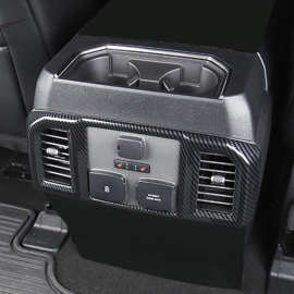 适用福特猛禽F150Raptor皮卡后排出风口碳纤维改装汽车内饰配件