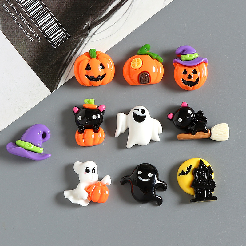 ハロウィン漫画カボチャ diy 手作り携帯電話ケース水カップヘアピンジュエリー車の装飾文具アクセサリー樹脂アクセサリー|undefined
