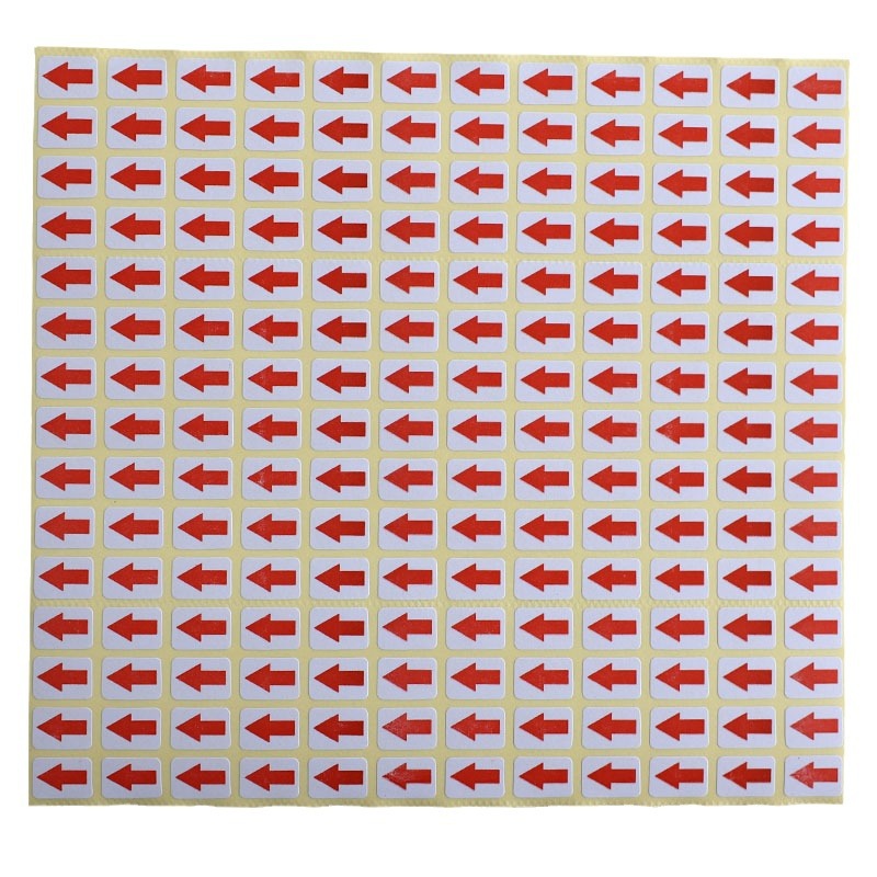 불량 화살표 스티커 불량 제품 라벨 재작업 마크 스티커 재작업 불합격 빨간색 표시 작은 화살표