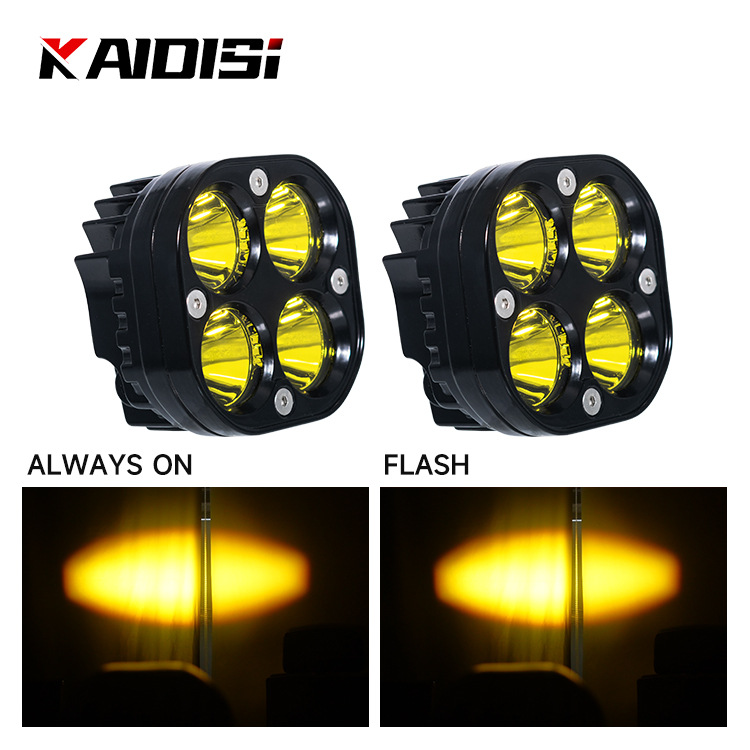 Transfronterizo dedicado coche LED luz de trabajo 40W proyector off-road vehículo modificado luz de la motocicleta ingeniería Amarillo Blanco Luz de niebla