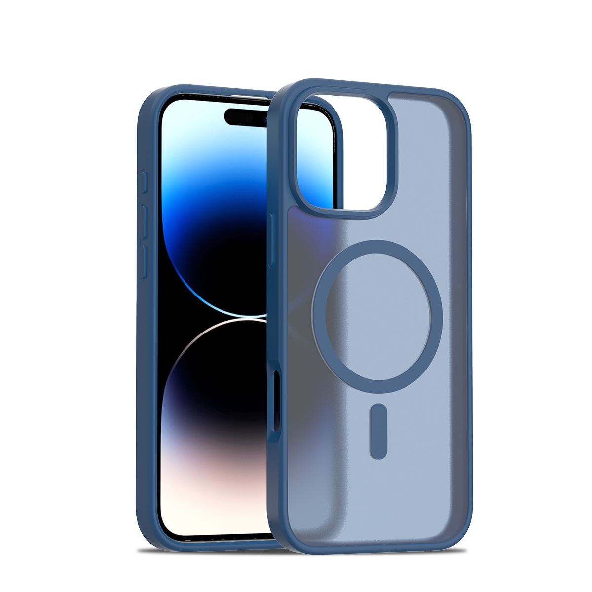 Funda para teléfono móvil iPhone16Promax para uso transfronterizo Escudo plateado Funda de piel esmerilada semitransparente 2.0 Funda protectora magnética