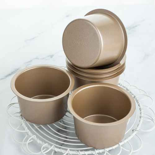 French bakery heightened straight muffin cup mold independent pudding cup cake mold household baking tools 6 pieces