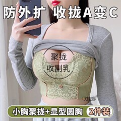 防下垂内衣女聚拢小胸显大收副乳调整型塑型加厚薄款上托文胸罩夏