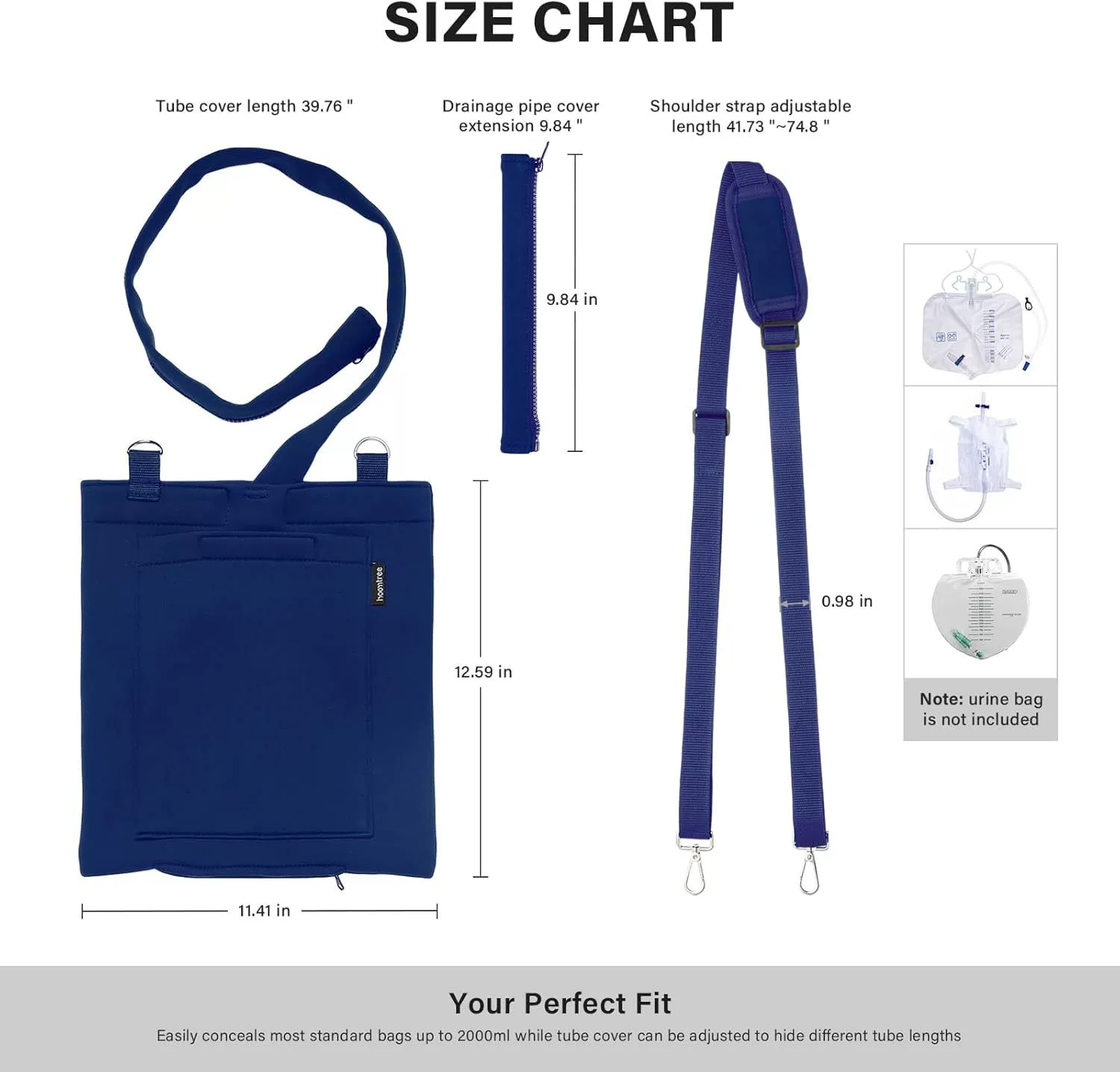 Water container, tubing with zipper, adjustable straps