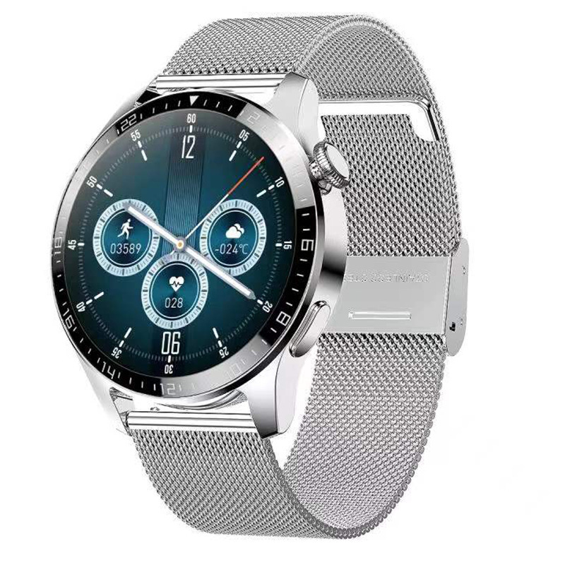 W3P 실버 밀란 스틸 스트랩(자기 충전)