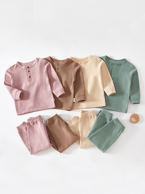 Otoño y invierno ropa interior cálida para hombres y mujeres, set de bebés con pozo de almacenamiento térmico, ropa de base apretada, set de niños gruesos